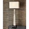 A stylish side lamp by Uttermost with a gorgeous grey marble finish and dark bronze finish