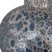 Blown glass bodied lamp with white and god matte finish