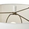 Stylish white lamp with abstract carved marble