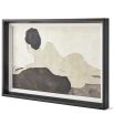 Matte print depicting elegance of woman's figure in black and neutral tones