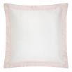Silk Oxford Cushion with Rattan Border in Pink