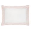 Silk Oxford Cushion with Rattan Border in Pink