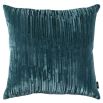 Jacquard velvet teal cushion