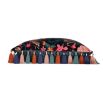 funky multicoloured floral cushion with tassels