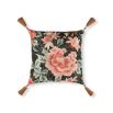 Floral cushion with tassels