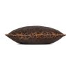 Brown leopard print square cushion