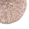 Vintage rose coloured cushion with leopard print pattern