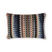 Playful multicoloured patterned cushion