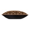 Orange cushion with geometric design and black reverse