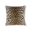 Cream cushion with black leopard design 