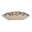 Cream cushion with black leopard design 
