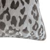 Grey cushion with black leopard design 