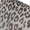 Grey cushion with black leopard design 