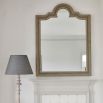 Charming wall mirror with distressed grey finish