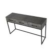 Luxury grey shagreen 3 drawer console table desk