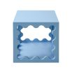 Jonathan Adler high-gloss light blue ripple cube