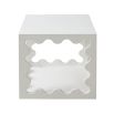 Jonathan Adler white ripple lacquer cube