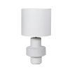 side lamp with classic shape and soft white finish