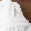 Luxury hotel velour white robe