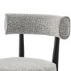 A striking dining chair with a sophisticated design and gorgeous grey recycled upholstery