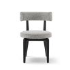A striking dining chair with a sophisticated design and gorgeous grey recycled upholstery