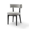 A striking dining chair with a sophisticated design and gorgeous grey recycled upholstery