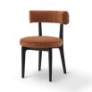 A striking dining chair with a sophisticated design and recycled upholstery