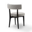 A striking dining chair with a sophisticated design and gorgeous grey recycled upholstery