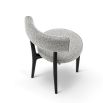 A striking dining chair with a sophisticated design and gorgeous grey recycled upholstery