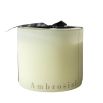 Cream glass candle