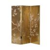 A stylish Japanese-inspired dressing screen in a golden finish 