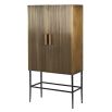 Large brass cabinet with black legs