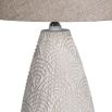 Elegant table lamp with arches detail and linen shade