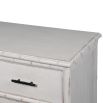 white bamboo distressed 3 drawers chest of drawers 
