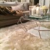 Fluffy New Zealand sheepskin rug in linen