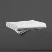 Luxury hotel silk 600tc white fitted sheet