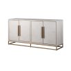sideboard with ample storage and light design with brass details