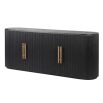 Black sideboard with four rib fronted cupboards