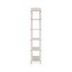 A luxurious Ivory lacquer-coated mahogany etagere with brass cuff details