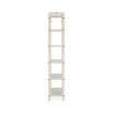 A luxurious Ivory lacquer-coated mahogany etagere with brass cuff details