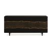 A sensational statement sideboard by Caracole featuring a slice of oak 