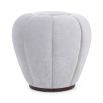 An elegant bespoke pouffe with a petal effect