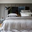 Silver grey luxury silk duvet cover