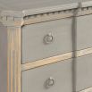 Charming distressed finish grey chest of drawers 