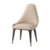 Sleek leather dining chair with chic diamond quilting