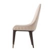 Sleek leather dining chair with chic diamond quilting