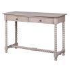 Wooden console table with twisted legs and white washed wood