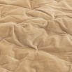 Yellow velvet Bedspread with textured design