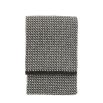 Grey and white cross knit throw