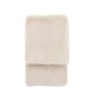 Heavyweight oatmeal faux fur throw
